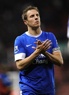 Stoke City 1 V Everton 1 : Britannia Stadium : 15-12-2012 Prints: Phil Jagielka's Defiant Performance: Everton vs Stoke City