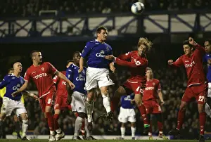 Phil Jagielka's Determined Performance: Everton vs Fiorentina, UEFA Cup Fourth Round Second Leg, 2008