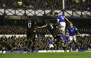 Everton 2 V Wigan Athletic 1 : Goodison Park : 26-12-2012 Prints: Phil Jagielka's Headed Goal: Everton's Second against Wigan Athletic (December 26)