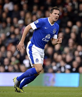 Fulham 2 V Everton 2 : Craven Cottage : 03-11-2012 Prints: Phil Jagielka's Heroic Performance: Everton Battles Fulham to a 2-2 Draw (Barclays Premier League)
