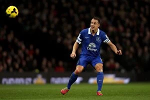 Images Dated 4th December 2013: Phil Jagielka's Stunner: Everton's Shocking 1-0 Win over Manchester United at Old Trafford