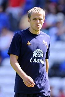 Images Dated 30th July 2011: Phil Neville in Action: Everton vs. Birmingham City Pre-Season Friendly (July 30, 2011, St)