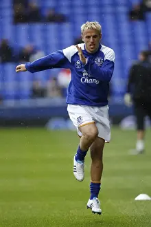 Phil Neville at Goodison Park: Everton vs Wigan Athletic, Barclays Premier League (September 17, 2011)