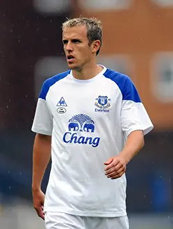 15 July 2011 Bury V Everton Prints: Phil Neville Leads Everton at Bury's Gigg Lane in 2011 Pre-Season Friendly