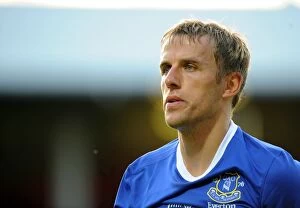 Images Dated 19th July 2012: Phil Neville Leads Everton at Tannadice Park: Pre-Season Friendly Against Dundee United