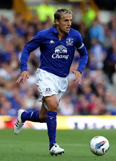 Pre-Season Friendly Prints: Phil Neville Presides Over Everton's Pre-Season Friendly Against Villarreal at Goodison Park (August 2011)