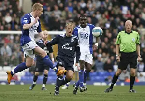 Phil Neville vs. Mikael Forssell: A Battle in the Barclays Premier League - Birmingham City vs. Everton, April 2008