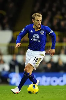 Framed Print : Phil Neville vs. Tottenham Hotspur: Everton's Fierce Face-Off in Premier League Clash (11 January 2012) Framed Print : Phil Neville vs. Tottenham Hotspur: Everton's Fierce Face-Off in Premier League Clash (11 January 2012)