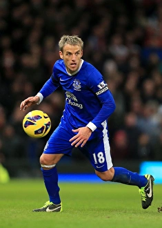 Manchester United 2 V Everton 0 : Old Trafford : 10-02-2013 Prints: Phil Neville's Emotional Homecoming: Everton's 2-0 Victory over Manchester United (Old Trafford)