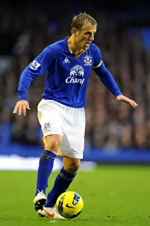 Phil Neville's Intense Battle: Everton vs Blackburn Rovers at Goodison Park (Premier League)
