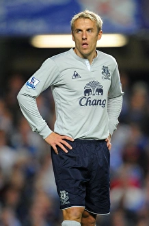 15 October 2011 Chelsea V Everton Prints: Phil Neville's Intense Rivalry: Everton vs. Chelsea (15 October 2011)