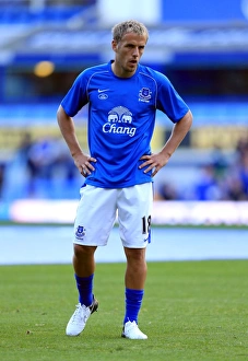 Everton 1 V Manchester United 0 : Goodison Park: 20-08-2012 Prints: Phil Neville's Leadership: Everton's Victory Over Manchester United at Goodison Park (20-08-2012)