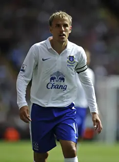 Aston Villa 1 V Everton 3: Villa Park: 25-08-2012 Prints: Phil Neville's Triumph: Everton's 3-1 Victory Over Aston Villa (August 25)