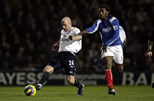 Portsmouth v Everton Portsmouths Manuel Fernandes in action against Lee Carsley