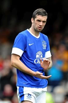 Images Dated 21st July 2012: Pre-Season Friendly: Motherwell vs. Everton at Fir Park Stadium - Shane Duffy in Action