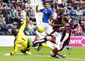 Pre-Season Friendly - Heart Of Midlothian V Everton - Tynecastle Stadium Prints: Pre-Season Thriller: Mirallas Near-Miss for Everton vs