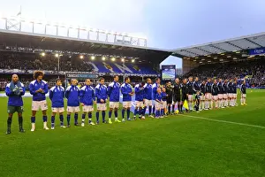 04 December 2011, Everton V Stoke City Prints: Premier League Showdown: Everton vs Stoke City - Pre-Game Line-Up at Goodison Park (December 2011)