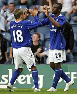 Preston North End v Everton Pre Season Friendly - Deepdale - 18 / 7 / 07 Victor Anichebe celebrates after he scores for Everton with
