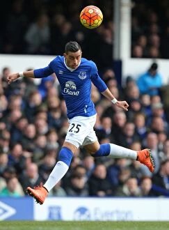 Images Dated 5th March 2016: Ramiro Funes Mori in Action: Everton vs West Ham United, Premier League, Goodison Park
