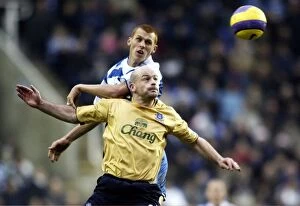 Reading v Everton Collection: Reading v Everton Steve Sidwell of Reading challenges Lee Carsley of Everton