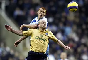 Reading v Everton Steve Sidwell of Reading challenges Lee Carsley of Everton