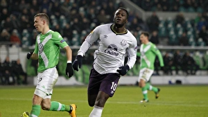Framed Print : Romelu Lukaku Scores First Everton Goal in Europa League: VfL Wolfsburg vs Everton Framed Print : Romelu Lukaku Scores First Everton Goal in Europa League: VfL Wolfsburg vs Everton