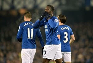 Images Dated 3rd December 2014: Romelu Lukaku Scores First Goal for Everton: Everton 1-0 Hull City (Barclays Premier League)