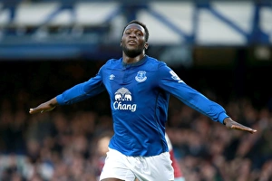 Framed Print : Romelu Lukaku Scores First Goal: Everton vs. West Ham United, Barclays Premier League, Goodison Park Framed Print : Romelu Lukaku Scores First Goal: Everton vs. West Ham United, Barclays Premier League, Goodison Park