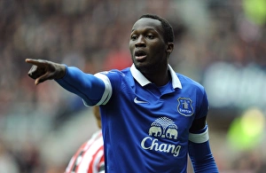 Sunderland 0 V Everton 1 : Stadium Of Light : 12-04-2014 Prints: Romelu Lukaku Scores the Game-Winning Goal: Everton's Triumph at Sunderland's Stadium of Light (BPL)