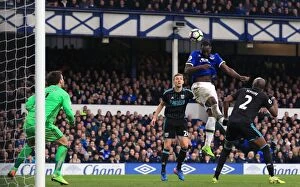 Images Dated 11th March 2017: Romelu Lukaku Scores Third Goal: Everton vs. West Bromwich Albion at Goodison Park