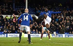 FA Cup - Third Round - Everton v West Ham United - Goodison Park Collection: Romelu Lukaku Scores the Opener: Everton's FA Cup Victory over West Ham United at Goodison Park