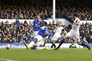 Everton 3 V Swansea City 2 : Goodison Park : 22-03-2014 Prints: Romelu Lukaku Scores His Second: Everton's Thrilling 3-2 Comeback Against Swansea City (22-03-2014)