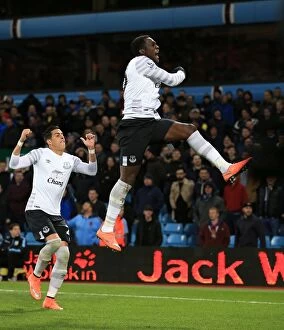 Aston Villa v Everton - Villa Park Collection: Romelu Lukaku Scores His Second: Everton's Triumph Over Aston Villa in Barclays Premier League