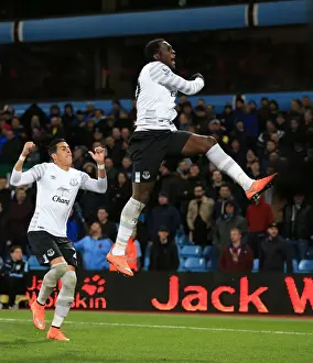 Aston Villa V Everton - Villa Park Prints: Romelu Lukaku Scores His Second: Everton's Triumph Over Aston Villa in Barclays Premier League