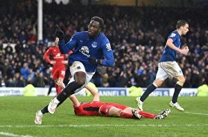 Everton v Leicester City - Goodison Park Collection: Romelu Lukaku Scores His Second Goal: Everton 2-Leicester City (Premier League)