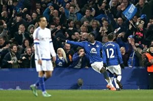 Emirates FA Cup - Everton v Chelsea - Quarter Final - Goodison Park Collection: Romelu Lukaku Scores His Second Goal: Everton's FA Cup Victory Over Chelsea at Goodison Park