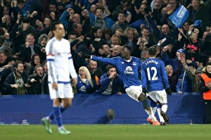 Emirates FA Cup - Everton V Chelsea - Quarter Final - Goodison Park Prints: Romelu Lukaku Scores His Second Goal: Everton's FA Cup Victory Over Chelsea at Goodison Park