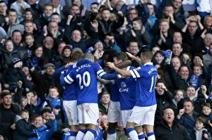 Images Dated 29th December 2013: Romelu Lukaku's Brace: Everton Edge Past Southampton 2-1 at Goodison Park (Barclays Premier League)