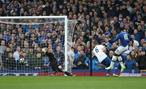 Everton V Leicester City - Goodison Park Prints: Romelu Lukaku's Brace: Everton's Fourth Goal vs