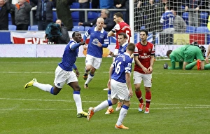Everton 3 V Arsenal 0 : Goodison Park : 06-04-2014 Prints: Romelu Lukaku's Brace: Everton's Impressive 3-0 Win Over Arsenal (06-04-2014)