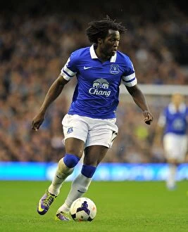 Images Dated 19th October 2013: Romelu Lukaku's Brace: Everton's Thrilling 2-1 Victory Over Hull City (BPL 2013) - Goodison Park
