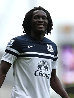 Season 2013-14 Prints: Romelu Lukaku's Brace: Everton's Thrilling 3-2 Victory Over West Ham United (21-09-2013)