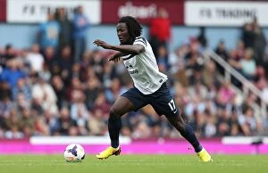 Images Dated 21st September 2013: Romelu Lukaku's Brace: Everton's Thrilling Victory Over West Ham United in Premier League