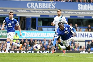 Everton 2 V Manchester City 3 : Goodison Park : 03-05-2014 Prints: Romelu Lukaku's Brace Against Manchester City: Everton's Momentary Glory (3-2)