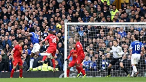 Everton 3 V Liverpool 3 : Goodison Park : 23-11-2013 Prints: Romelu Lukaku's Dramatic Hat-Trick: Everton vs Liverpool Rivalry Ends in Thrilling 3-3 Draw (Goodison Park)