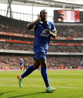 FA Cup Prints: Romelu Lukaku's FA Cup Milestone: Everton's Star Strikes First in 6-0 Rout of Arsenal (03-06-2014)