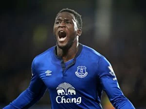 FA Cup - Third Round - Everton v West Ham United - Goodison Park Collection: Romelu Lukaku's FA Cup Stunner: Everton's First Goal vs West Ham at Goodison Park