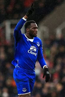 Images Dated 6th February 2016: Romelu Lukaku's First Goal: Everton's Triumph at Stoke City (BPL)