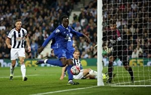 Images Dated 28th September 2015: Romelu Lukaku's Hat-trick: Everton's Crushing 3-0 Victory Over West Bromwich Albion in the Premier