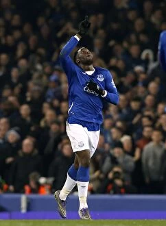 Everton v Crystal Palace - Goodison Park Collection: Romelu Lukaku's Opener: Everton's Thrilling Victory Against Crystal Palace (Premier League)